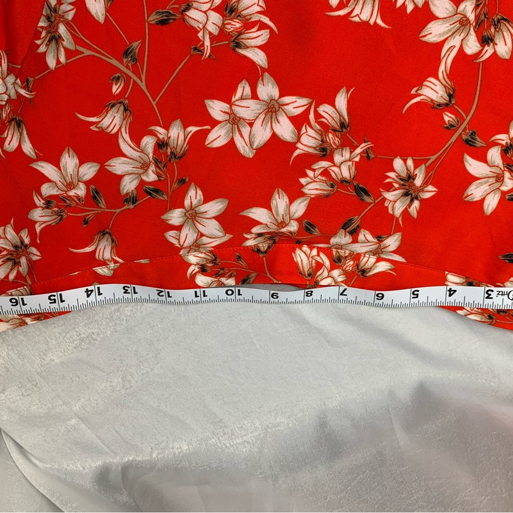 CALVIN KLEIN women’s ruffle front skirt tango floral print size 12 - Picture 14 of 15